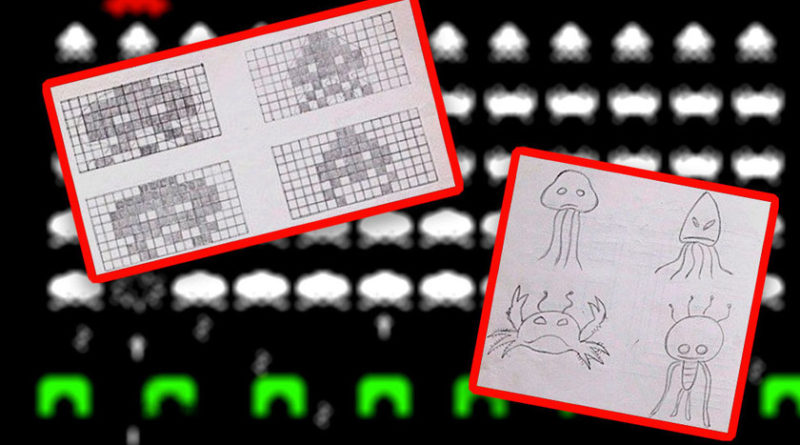 papel-grafico,-lapiz-y-el-mar:-lo-que-los-bocetos-originales-de-‘space-invaders’-cuentan-del-juego